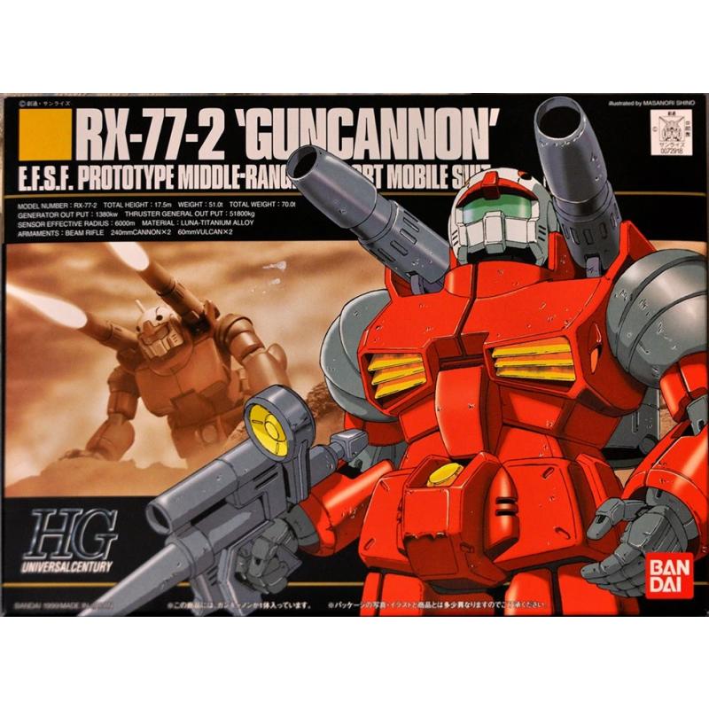 [001] HGUC 1/144 RX-77-2 Guncannon | Bandai gundam models kits premium ...