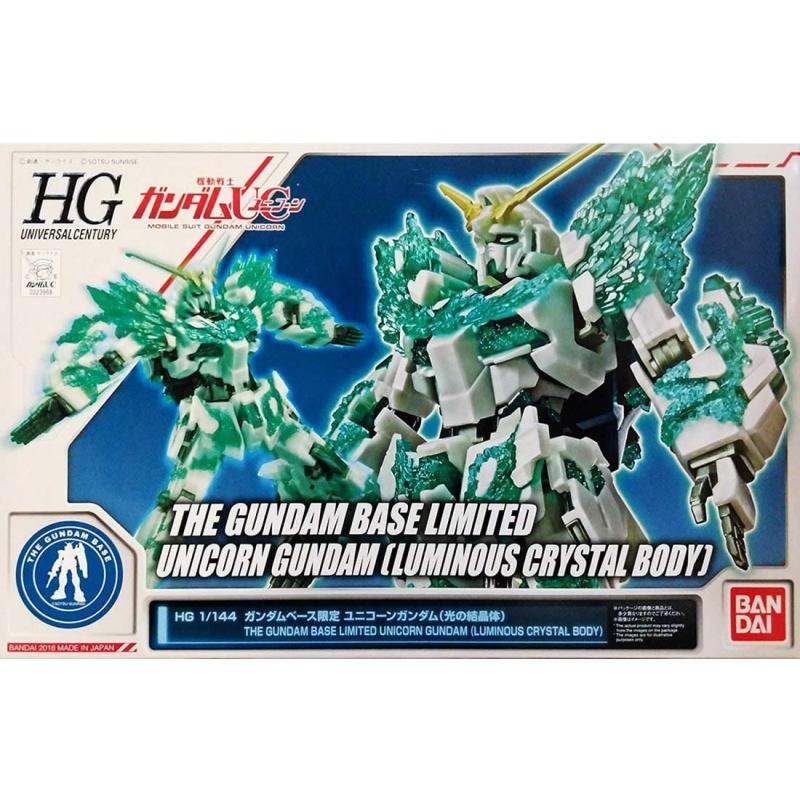 BANDAI HG 1/144 THE GUNDAM BASE LIMITED UNICORN GUNDAM LUMINOUS CRYSTAL BODY