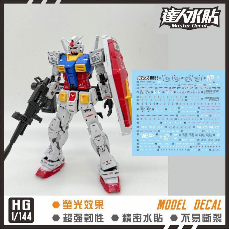 [Da Lin] Water Decal for RG 1/144 RX-78-2 Ver.2.0 Gundam