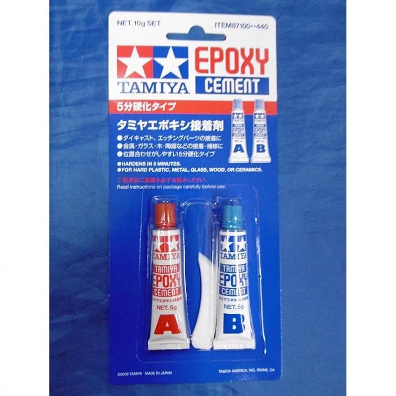 Tamiya Epoxy Cement 87100 Cement Glue (A+B, 10g) for Metal Plastic Model Craft Tools