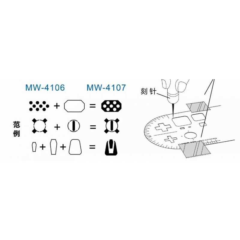 [MANWAH] Stainless Steel Multi-purpose Modeling Scribe Template