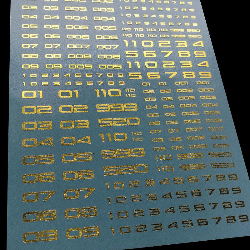 [Da Lin] Number Symbol Water Decal (Bronzing Gold Color Coating ...