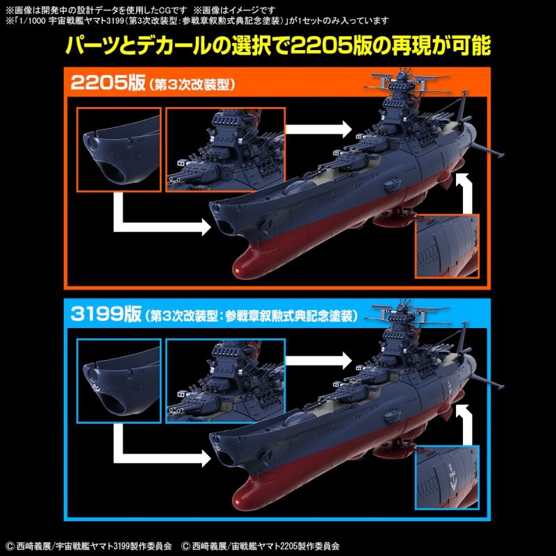 1/1000 Space Battleship Yamato 3199 (Third remodeled model: Commemorative paint for the participation medal award ceremony)