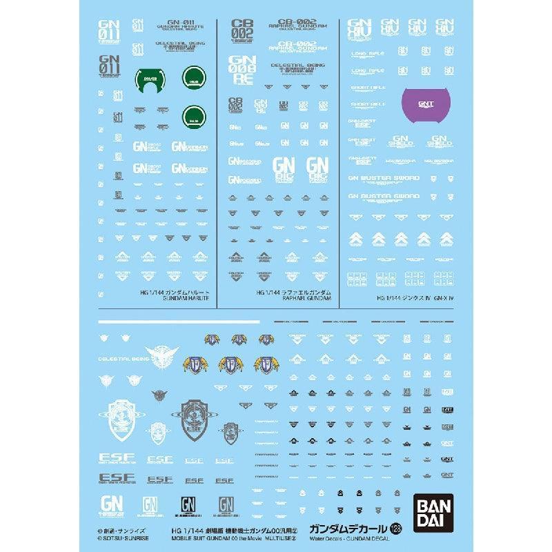 Bandai Water Decal #128 Mobile Suit Gundam OO The Movie Multiuse 2