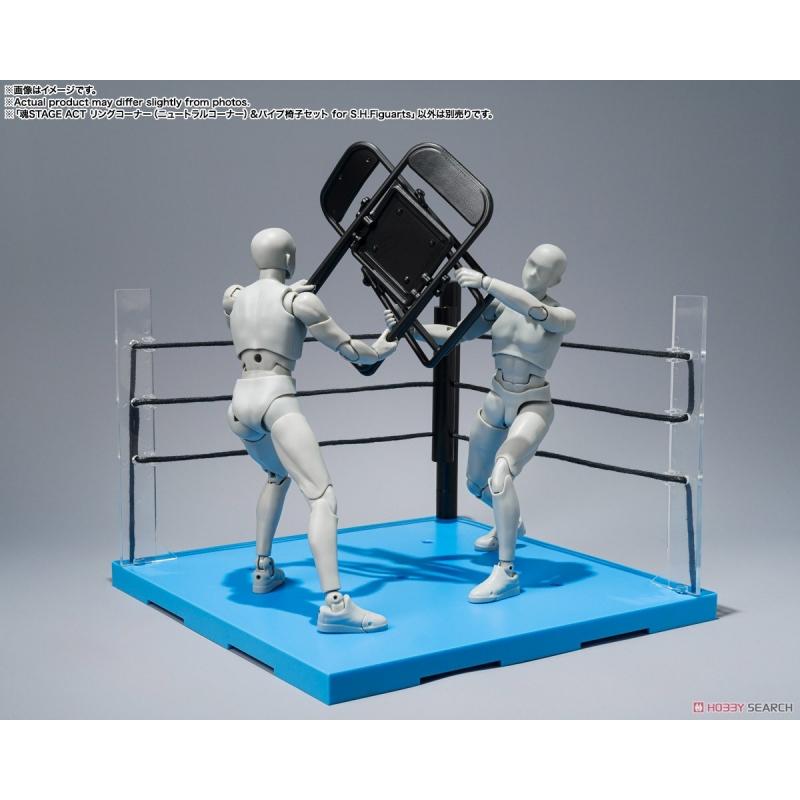 Soul Stage Act Ring Corner (Neutral Corner) & Folding Chair Set for S.H.Figuarts