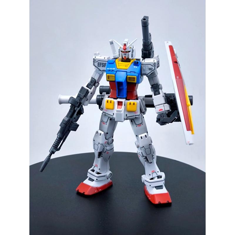 Siap Pasang Assembled HG 1/144 Gundam RX-78-2 GTO with Paneling and Water Decal