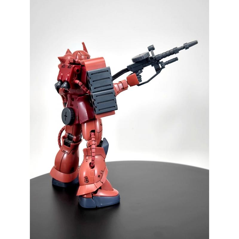 Siap Pasang Assembled HG 1/144 GTO MS-06S Zaku II (Red Comet Ver.) with Paneling