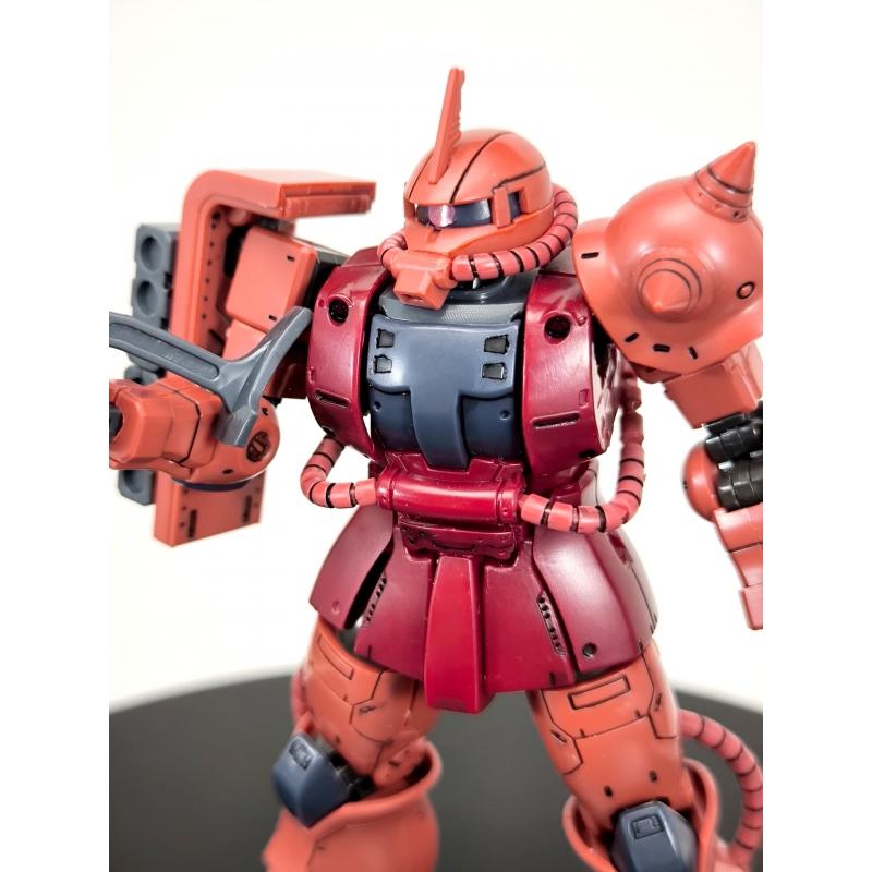 Siap Pasang Assembled HG 1/144 GTO MS-06S Zaku II (Red Comet Ver.) with Paneling