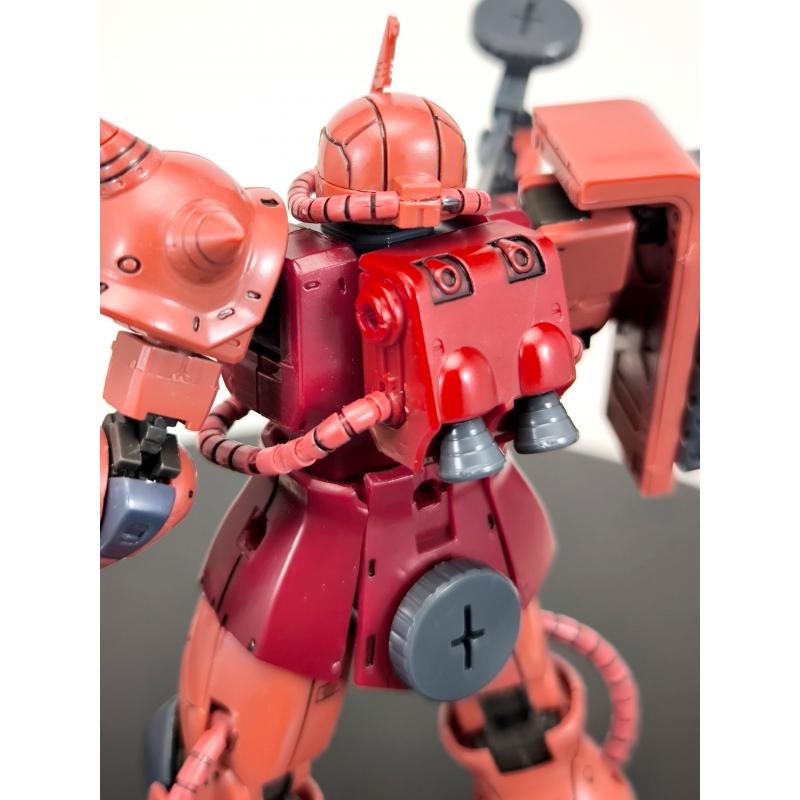 Siap Pasang Assembled HG 1/144 GTO MS-06S Zaku II (Red Comet Ver.) with Paneling