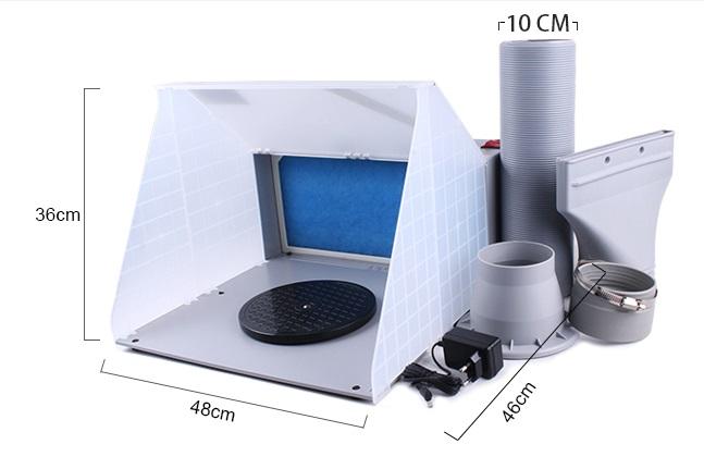 2 Sets of Airbrush Spray Booth Kit With LED Lighting Filter Portable Paint  Spray Booths for Model Hobby -  Israel